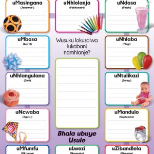 Ikhalenda Yezinsuku Zokuzalwa / Birthday calendar