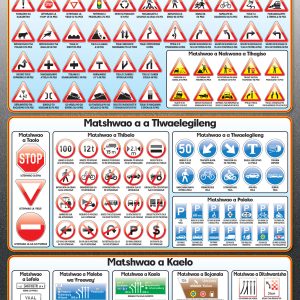 Matshwao a polokeho tseleng / Road safety